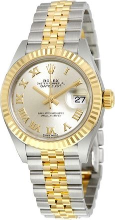 Rolex Pre-owned Rolex Lady Datejust Silver Dial Steel and 18K Yellow Gold Jubilee Watch 279173SRJ