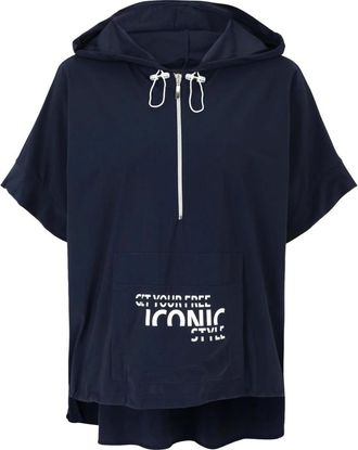 Doris Streich Hoodies & sweatvesten, Dames, Blauw, 4Xl, Hooded Tunic