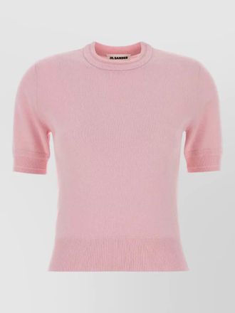Jil Sander wool sweater short sleeves crew neck