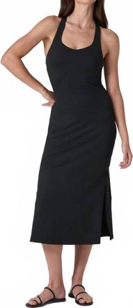 Vuori Clothing Halo Racerback Dress In Solid Black