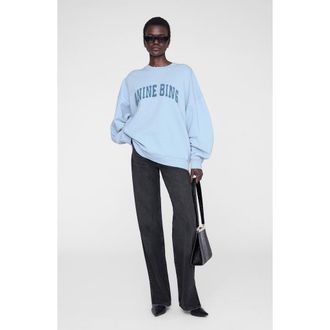 Anine Bing Miles Sweatshirt in Pale Blue at Nordstrom, Size X-Small