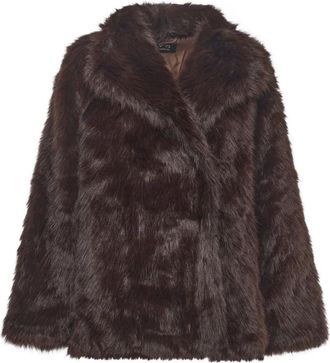 V&deg; 73 Pelliccia Con Scollo - Dames - Jassen - Bruin - L - Jassen