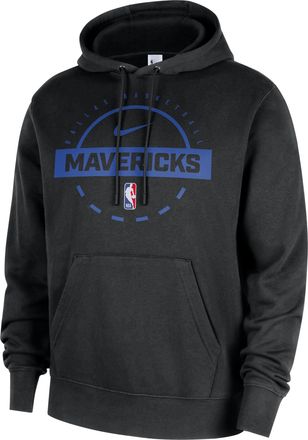 Nike Dallas Mavericks Club Nike Mens NBA Practice Pullover Hoodie in Black | HM7182-010