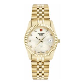 Swiss Alpine Military Solaris Horloge - unisex - Accessoires - Geel - Maat: ONE Size