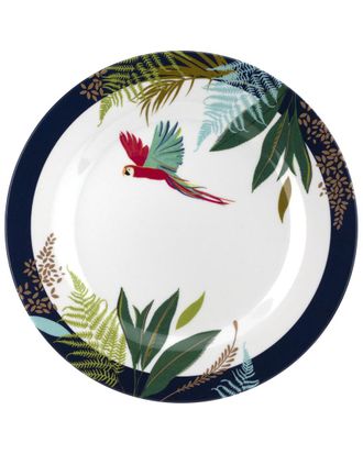 Portmeirion Sara Miller For Portmeirion Parrot Collection Set Of Four 8In Melamine Salad Plates