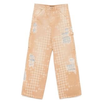 Amiri Distressed Straight-leg Jeans