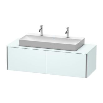 Duravit Duravit Xsquare Mueble De Pared 140,0 X 54,8 Cm, 2 Cajones, Para Lavabo Vero Air 235010, Color (frente/cuerpo): Azul Claro Mate - Xs4905m0909