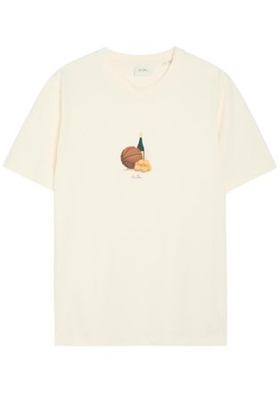 Les Deux Lemons Printed Cotton T-shirt - White - Xxl
