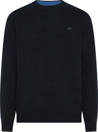Sun 68 Truien & Vesten, Heren, Blauw, 2Xl, Wol, Trui met ronde hals
