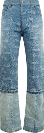 Who Decides War by Ev Bravado Jeans con ricamo logo - Blu
