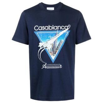 Casablanca Air Concorde Design marineblauw T-shirt