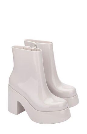 Melissa Nubia II Platform Bootie in White at Nordstrom Rack, Size 10
