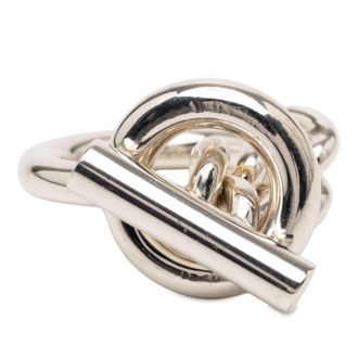 Herm&egrave;s Silver Silver 925 Band Ring (Pre-Owned)
