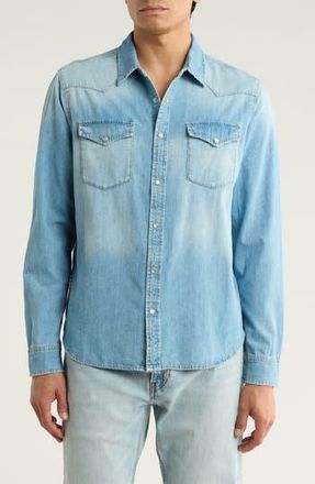 AG - Adriano Goldschmied Aiden Western Denim Button-Up Shirt in Renaca at Nordstrom Rack, Size X-Small