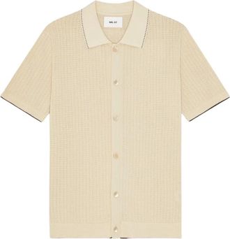 Nn.07 Cardigans, male, Beige, Size: XL Cotton Piqu&eacute; Cardigan