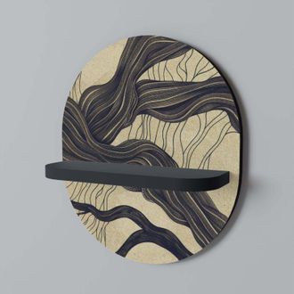 OEM Fragmentos Unificados Estante Ovalado Negro