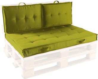 Oviala Cojines para paletas acolchados verdes