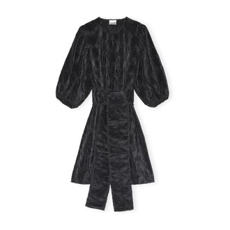 Ganni Dames, Jurken, Zwart, Maat: XL Satijn