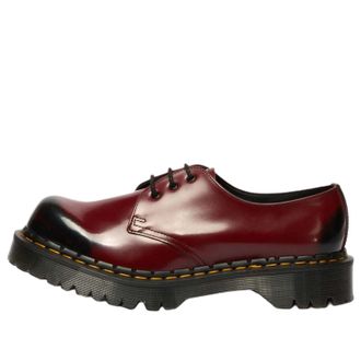 Dr. Martens 1461 Bex Rub Off Leather Shoes Cherry Red Black 42890600