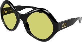 Valentino Pantos Zonnebril - unisex - Accessoires - Zwart - Maat: 61 MM Nylon
