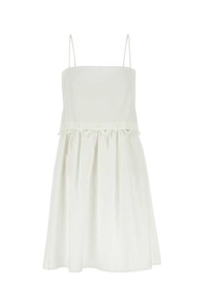 Miu Miu Womens White Poplin Mini Dress Cotton - Size EU 38 (Womens)