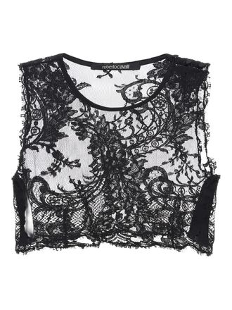 Roberto Cavalli Cropped top - Zwart