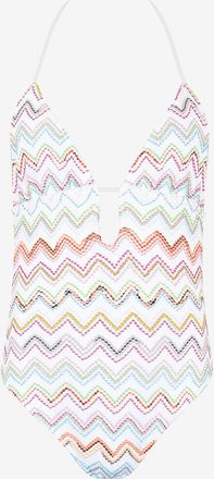 Missoni Zickzackstrick-Badeanzug mit tiefem Ausschnitt