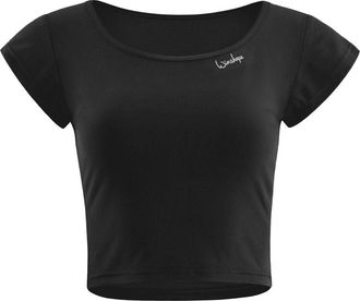 Winshape Crop-Top WINSHAPE AET137LS, Damen, Gr. XS, schwarz, 85% Polyester, 15% Elasthan, Rundhals, Tops Crop-Top, Functional Light and Soft Cropped
