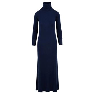 Aspesi Blauwe Jurken - Dames - Maxi kleedjes - Blauw - S - Kleedjes