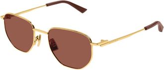Bottega Veneta Unisex Black Aviator Sunglasses BV1301S 003