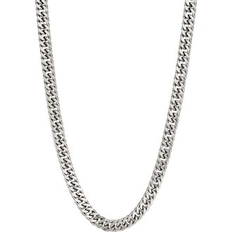 Ed Hardy Mens Stainless Steel Curb Chain Necklace in Silver at Nordstrom Rack