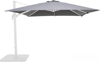 Oviala Sombrilla voladiza de 3x3 m, color antracita