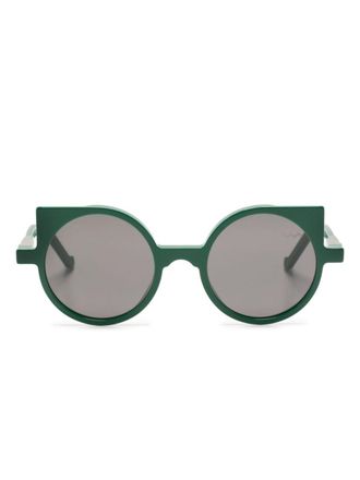 Vava Occhiali da sole tondi cat-eye - Verde
