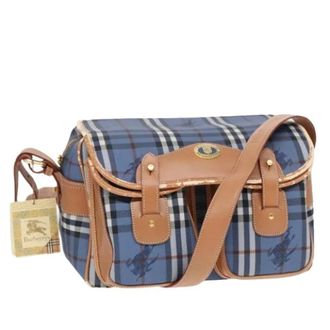 Burberry Pre-owned Cross Body Bags, female, Blue, Size: ONE SIZE Pre-owned Vintage PVC Shoulder Bag