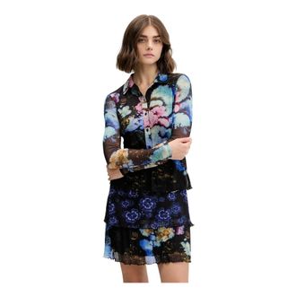 Desigual Kleedjes, Dames, Veelkleurig, M, Polyester, Coral Lacroix Jurk