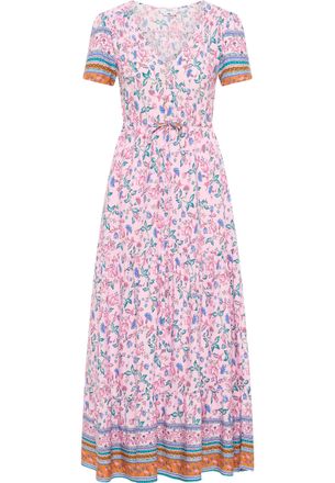 Usha Maxi-jurk met bloemenprint Dames Roze Veelkleurig