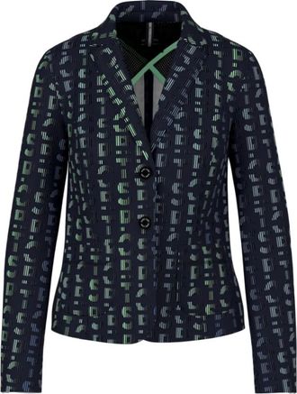 Marc Cain Scuba Jersey Blazer - Dames - Blazers - Veelkleurig - XS - Leer - Jassen