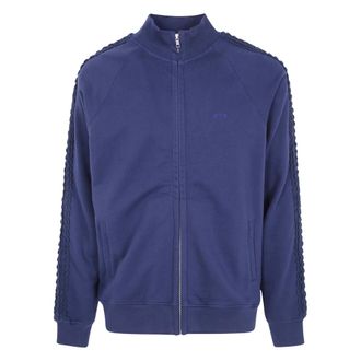 Arte Gevlochten Trackjacket - Heren - Vesten met rits - Blauw - M - Hoodies & sweatvesten