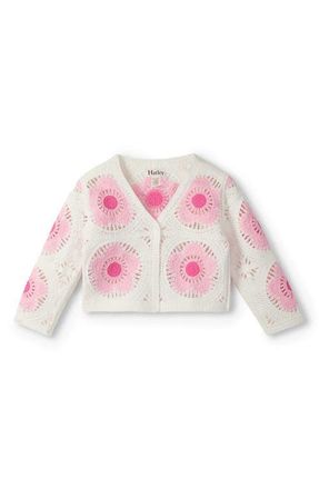 Hatley Kids Crochet Flower Cardigan in Cream at Nordstrom, Size 12-18M