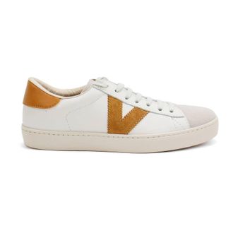 Victoria Womens Berlin Casual Low Top Leather Sneakers In Cuero