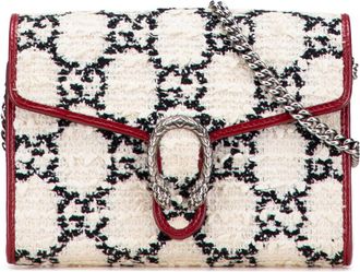 Gucci Pre-owned Gucci Mini GG Tweed Dionysus Wallet on Chain 401231.493075