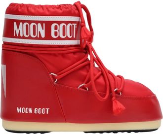 Moon Boot Icon Low Boots - Dames - Winterlaarzen - Rood - 36 EU - Leer - Schoenen