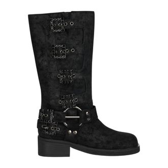 Alma En Pena High Boots, female, Black, 4 UK, Printed biker boot