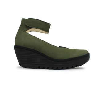 FLY London YOUS529FLY Cupido Leather Womens Comfort Shoes - Military - Size:UK 6