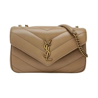 Saint Laurent Bolso de hombro peque&ntilde;o Loulou - Bags - Mujer - Beige - ONE SIZE