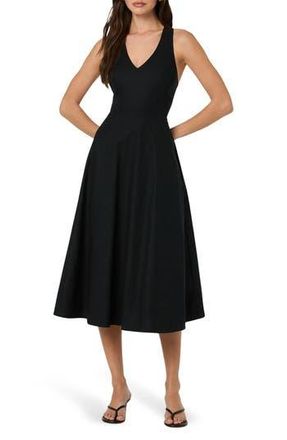 ASTR the Label Cross Back Sleeveless Midi Dress in Black at Nordstrom Rack, Size Medium