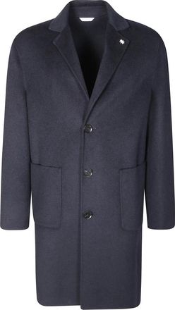 Manuel Ritz Double Coat - Heren - Mantel - Blauw - S - Jassen