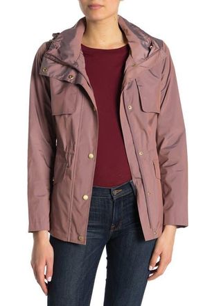 Cole Haan Water Repellent Hooded Parka in Mauve at Nordstrom, Size Small