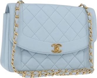 Chanel Pre-owned Vintage Shoulder Bag - Dames - Vintage Schoudertas - Blauw - ONE Size - Leer - Vintage
