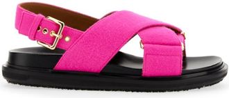 Marni Pink Solid Criss Cross Sandals